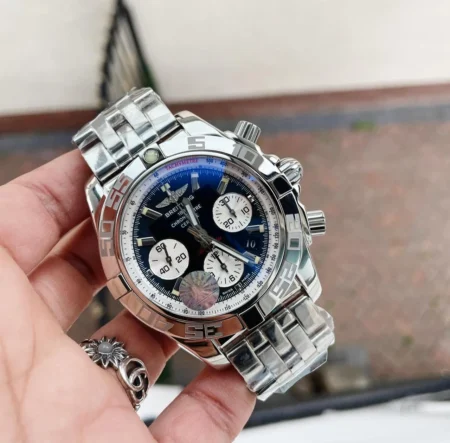 Chronomat B01 44 SS OZF 1:1 Best Edition Black Dial on SS Bracelet A7750 OZ factory