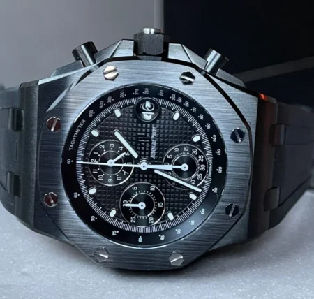 Royal Oak Offshore Chronograph CER Black Dial on Rubber Strap APF A3126 Mod