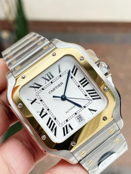 Santos 40mm SSYG BVF 11 Best Edition White Dial on SSYG SmartLinks Bracelet MIYOTA 9015