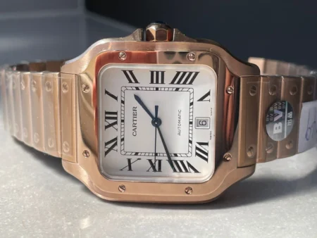Santos de Cartier 40mm RG BVF 11 Best Edition White Dial on RG Bracelet MIYOTA 9015
