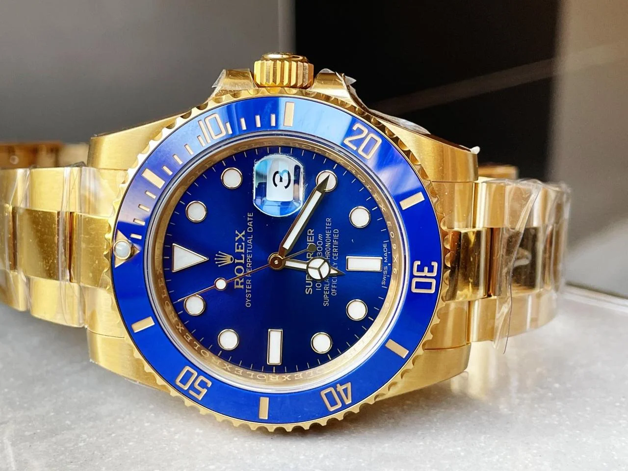 Submariner 116618 LB Blue Ceramic YG Plated 904L Steel VSF 1:1 Best Edition VS3135