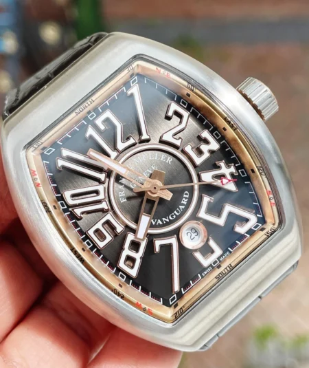 Vanguard V45 Titanium ZF 1:1 Best Edition Gray Dial on Broiwn Rubber Strap MIYOTA 9015